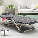 М'яка Розкладачка з подушкою LEOBRO Темна смужка (FCB-S01-PP), фото 3