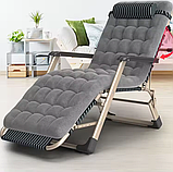 М'яка Розкладачка з подушкою LEOBRO Темна смужка (FCB-S01-PP), фото 5