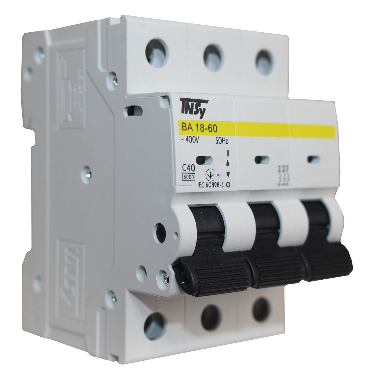 Модульний автоматичний вимикач ВА18-60 3Р 40А 6кА х-ка C, фото 1