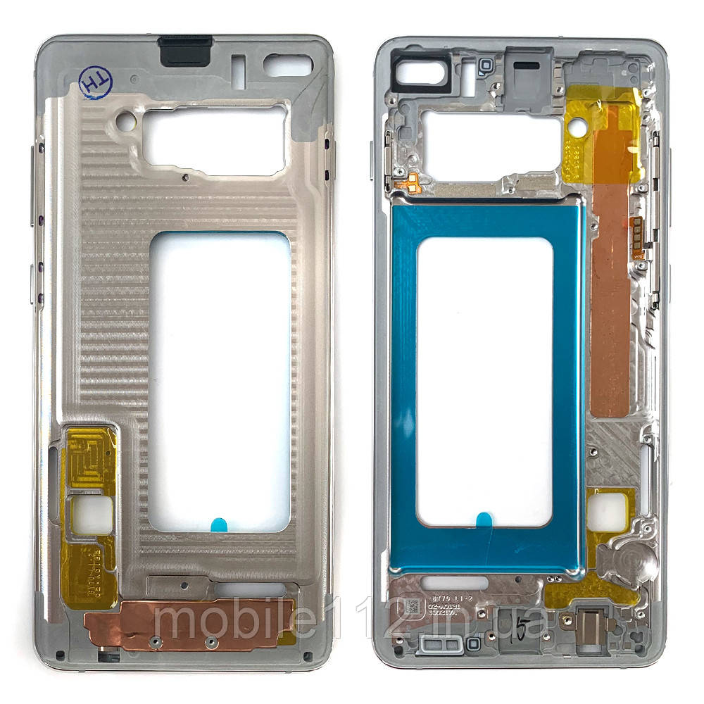 Рамка дисплея Samsung Galaxy S10+ Plus срібляста оригінал Китай