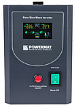 Гібридний інвертор із зарядкою Powermat 800 VA 12/230V 640W/800VA (PM-UPS-800MP), фото 3
