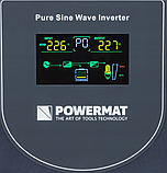 Гібридний інвертор із зарядкою Powermat 800 VA 12/230V 640W/800VA (PM-UPS-800MP), фото 5