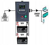Гібридний інвертор із зарядкою Powermat 500 VA 12/230V 400W/500VA (PM-UPS-500MP), фото 9