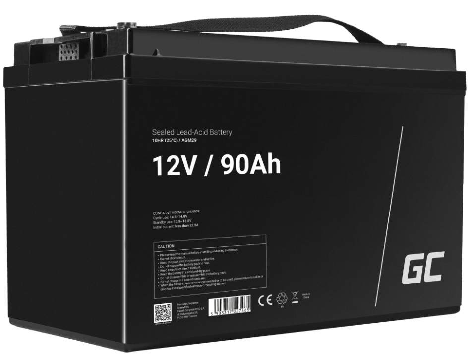 AGM Акумулятор 90Ah 12V Green Cell VRLA (AGM29), Польща