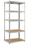 Стелаж для дому та гаража FunFit 180x90x40 см, 200кг/полиця, 5 полиць (3781), фото 3