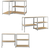 Стелаж для дому та гаража FunFit 180x90x40 см, 200кг/полиця, 5 полиць (3781), фото 4