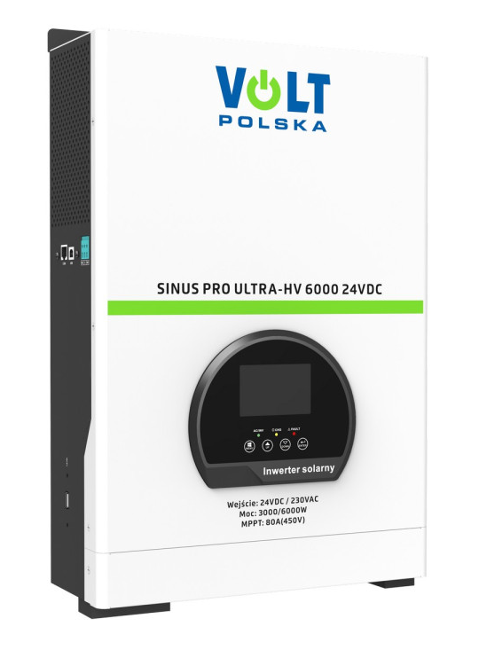 Гібридний сонячний інвертор Volt Polska ULTRA-HV 6000 24/230V (3000/6000W) + 80A MPPT (450V) (3SSHV30024)