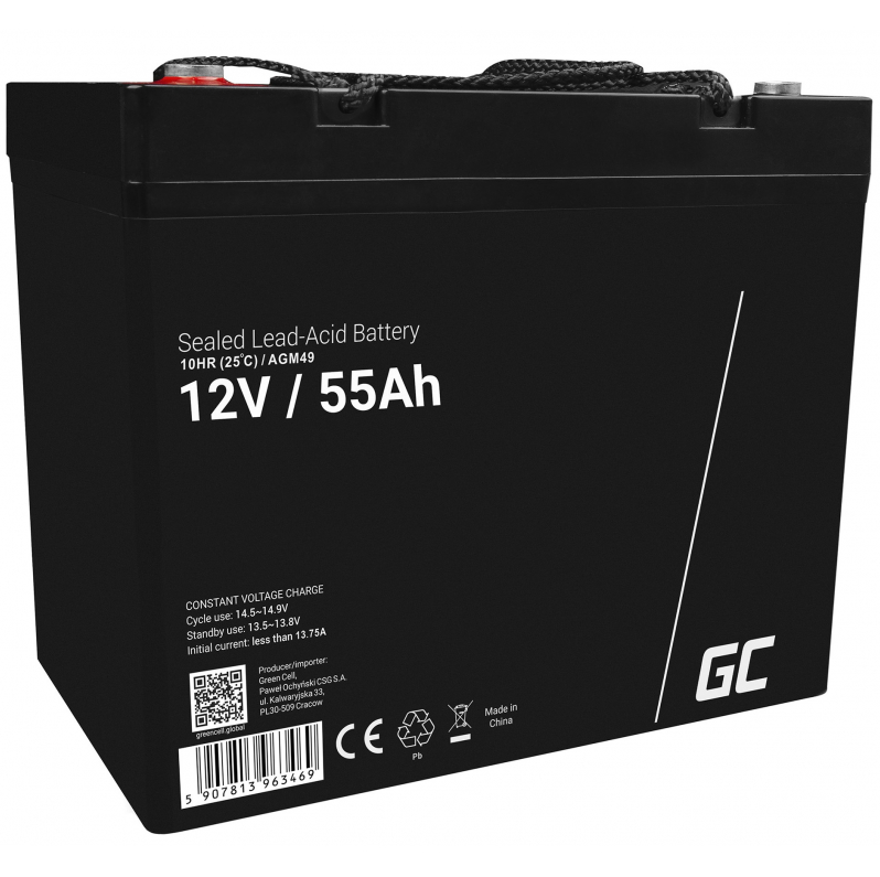 AGM Акумулятор 55Ah 12V Green Cell VRLA (AGM49), Польща