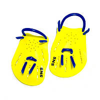 Лопатки для плавання розмір L жовті SVN-1455