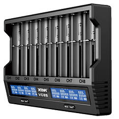 Універсальний зарядний пристрій XTAR VC8S, Ni-Cd/Ni-Mh/Li-Ion, USB-C QC/12V, LCD індикатор, Box