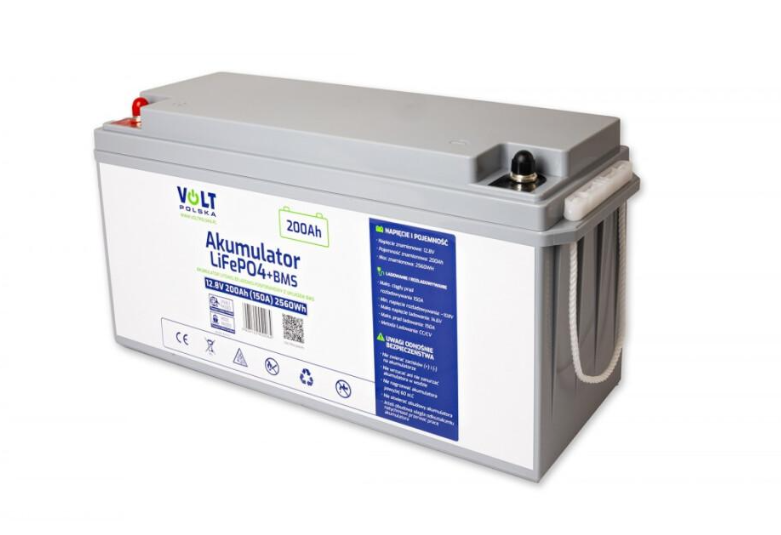 LiFePO4 Акумулятор 12,8V 200Ah 150A Volt Polska з BMS платою (6AKLI20012)