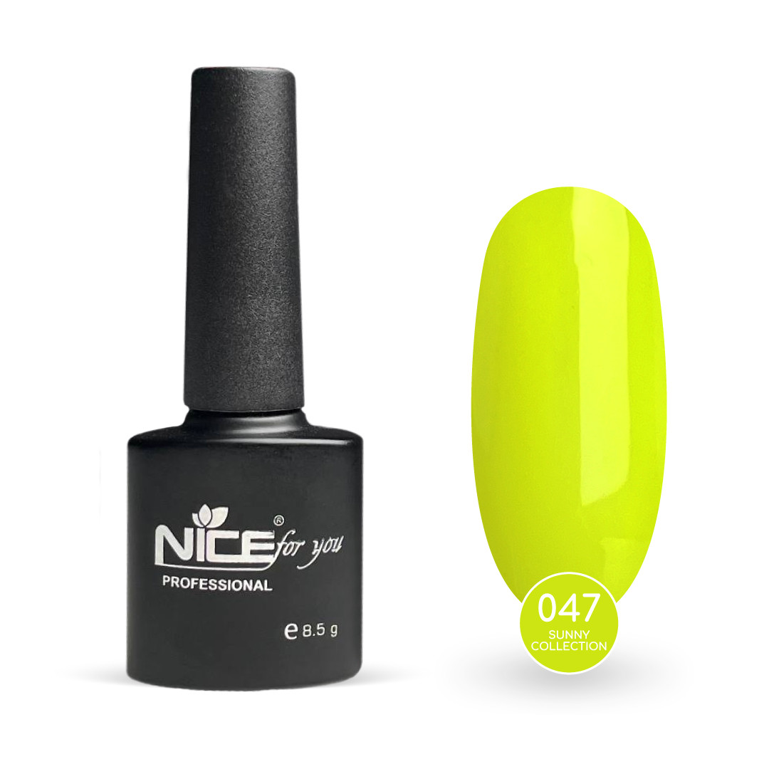 Гель-лак Nice for you Sunny Collection №047 Кислотно-лаймовий 8.5 г