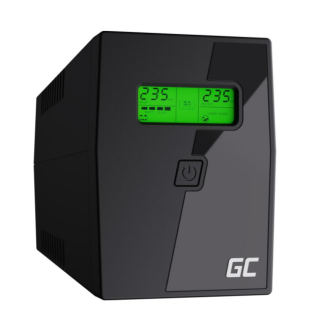 Потужний ДБЖ Green Cell UPS 600VA/360W (UPS01LCD)