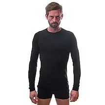 Чоловіча термофутболка з довгим рукавом Sensor Merino DF LS, S (Black), фото 4