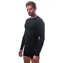 Чоловіча термофутболка з довгим рукавом Sensor Merino DF LS, S (Black), фото 5
