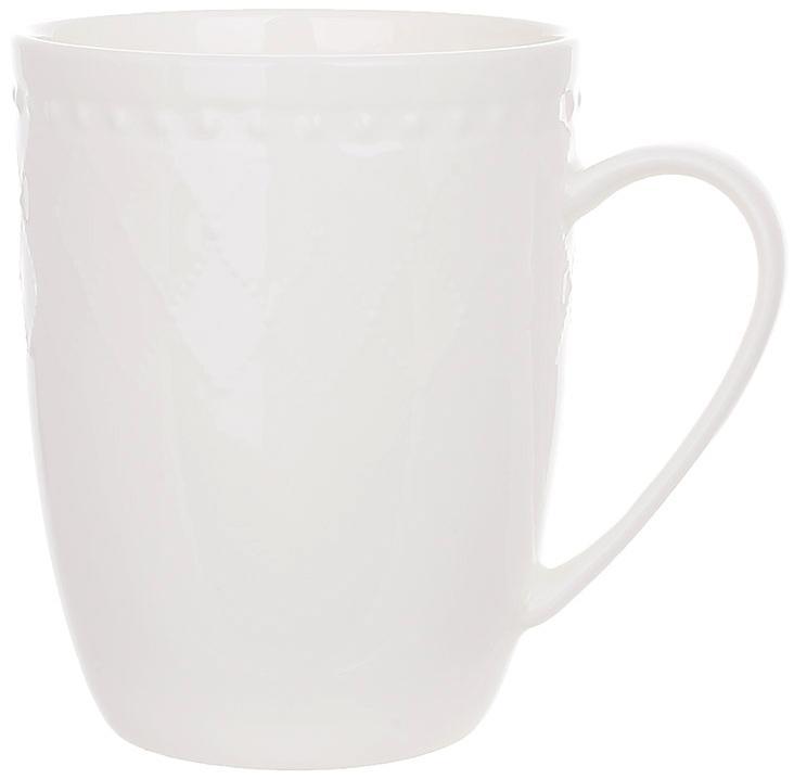 Набір 6 кухлів (чашок) Grace 430 мл, біла порцеляна, фото 1