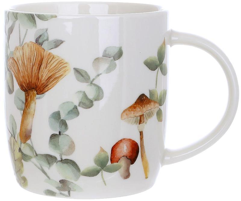 Набір 6 порцелянових кухлів (чашок) "Грибна Поляна" 360 мл, фото 1