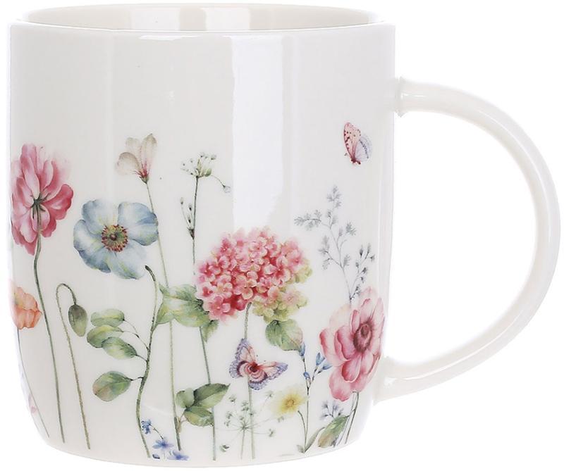 Набір 6 порцелянових кухлів (чашок) Flower Garden 360 мл, фото 1