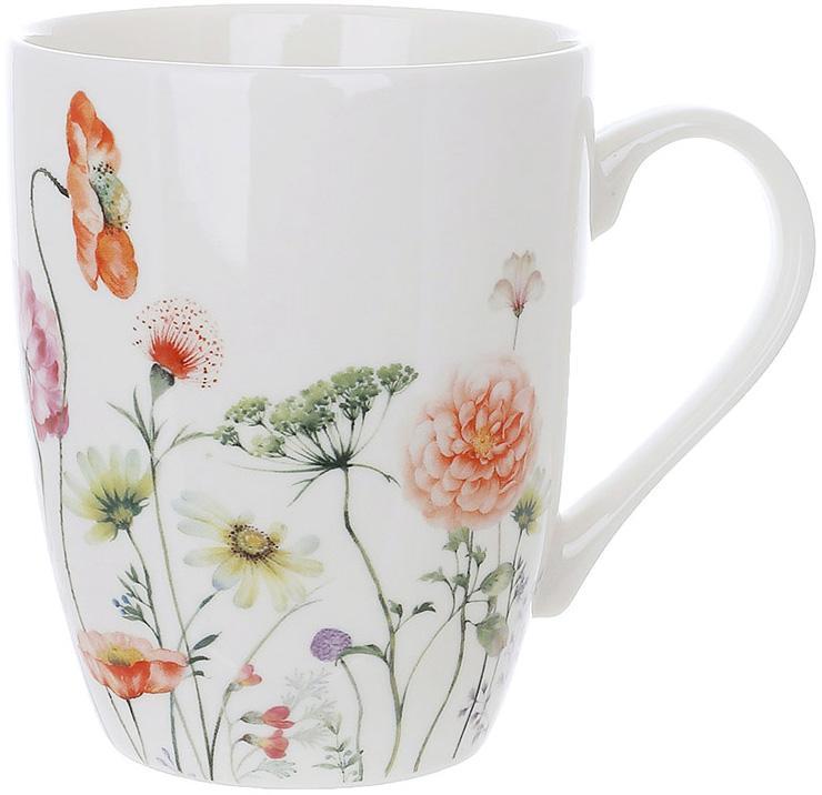 Набір 6 порцелянових кухлів (чашок) Flower Garden 350 мл, фото 1