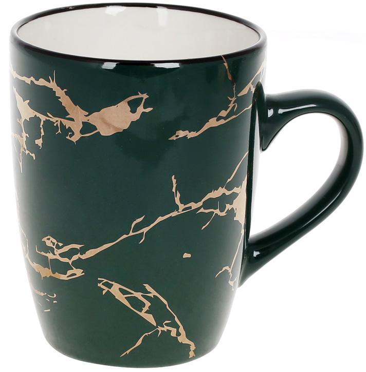 Кухоль порцеляновий "Зелений Мармур" 360 мл, фото 1