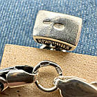 Срібний комплект оригінальний хрест та ланцюжок лисячий хвіст 925 проби, фото 2