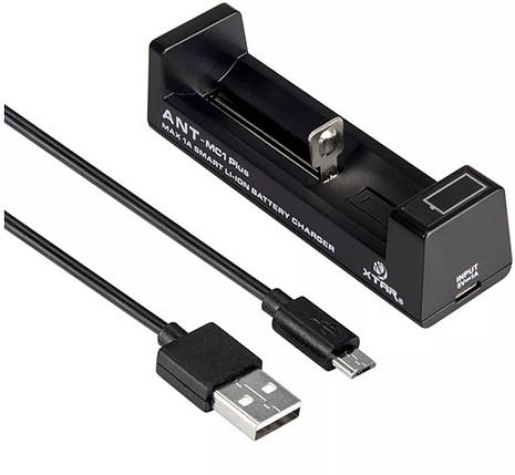 Універсальний зарядний пристрій XTAR ANT-MC1 Plus, Li-Ion, USB/220V, LED індикатор, Box, фото 3