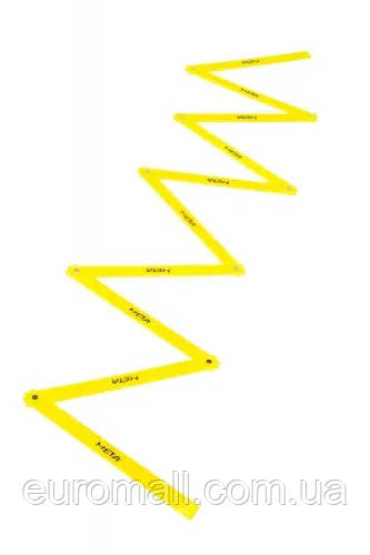 Драбина координаційна-зигзаг Meta Agility Smart Criss-Cross Ladder жовтий Уні 8 м 1000021975, Жовтий,