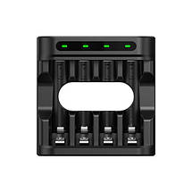 Універсальний зарядний пристрій Xtar L4 для AA/AAA 1.5V Li-Ion/Ni-MH, USB, LED індикатор, 4ch, Black, Box, фото 4