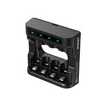 Універсальний зарядний пристрій Xtar L4 для AA/AAA 1.5V Li-Ion/Ni-MH, USB, LED індикатор, 4ch, Black, Box, фото 6