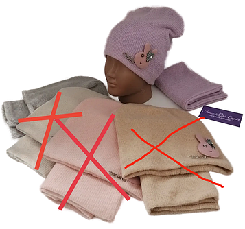 Шапка і хомут для дівчинки на 2-7 років