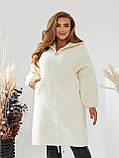 Жіноче тепле пальто оберсайз супер-батал з вовни альпаки р.52-56. Арт-3663/39, фото 3