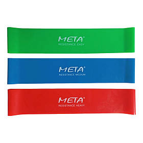 Набір гумок для Фітнесу Meta Elastic Bands Set Of 3 Packs 4003000500, Розмір (EU) — 1SIZE