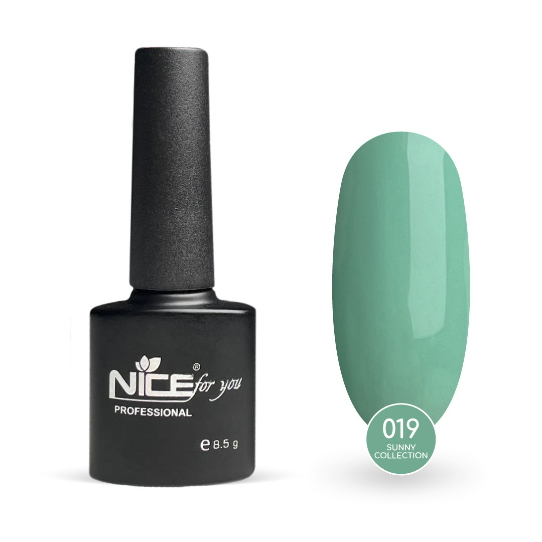 Гель-лак Nice for you Sunny Collection №019 Бірюзовий 8.5 г