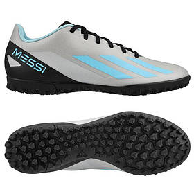 Сороконіжки adidas X Crazyfast Messi.4 TF IE4069, Срібло, Розмір (EU) — 46