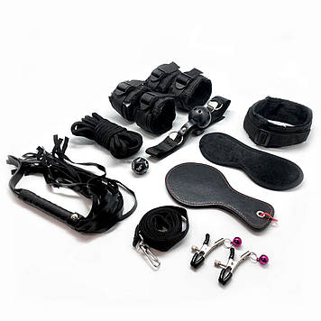 Набір для BDSM Alive FURY Black BDSM Kit, 10 предметів Bomba💣