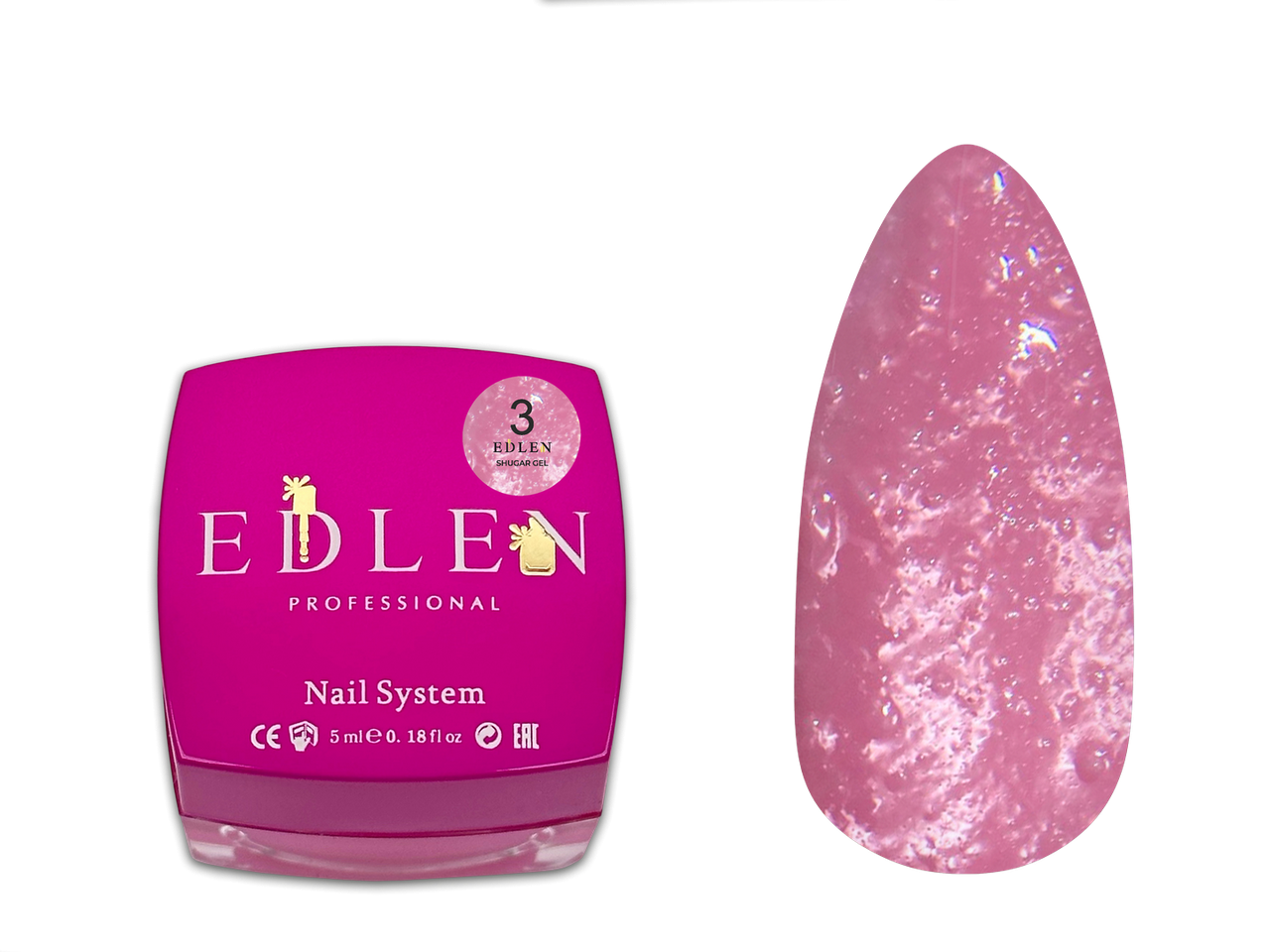 Sugar gel Edlen 5 мл номер 3 рожевий