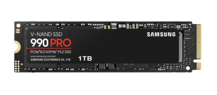 SSD Накопичувач Samsung 1TB M.2 PCIe Gen4 NVMe 990 PRO (MZ-V9P1T0BW)