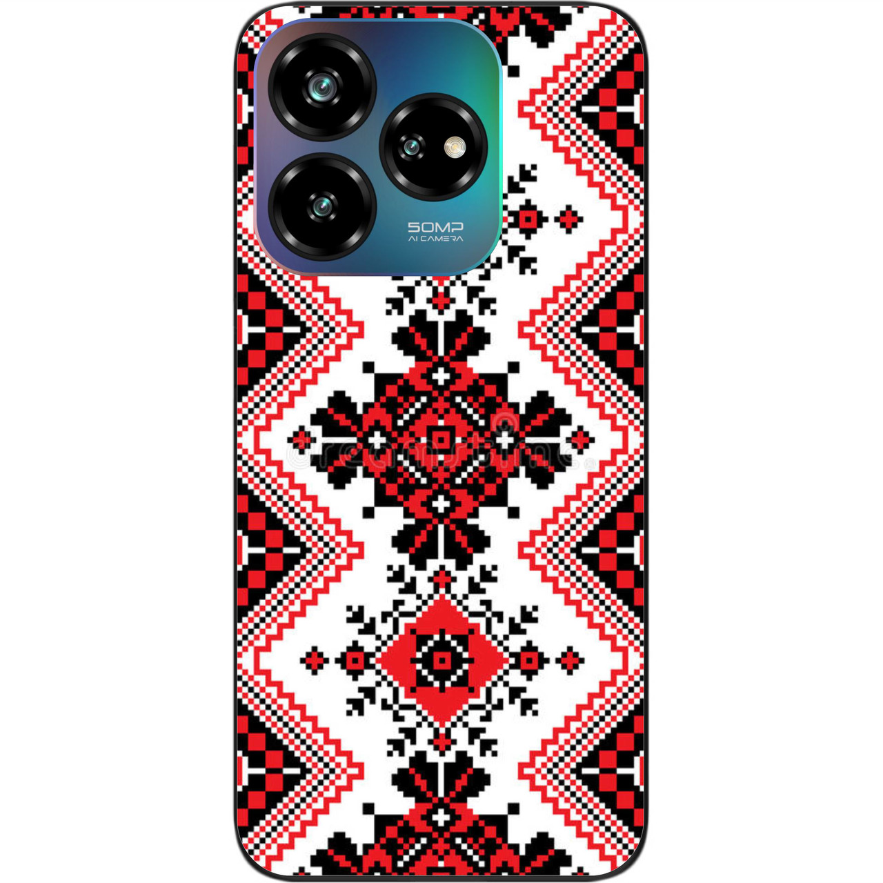 Силиконовый чехол Epik для ZTE Nubia V60 Design с картинкой Орнамент, фото 1