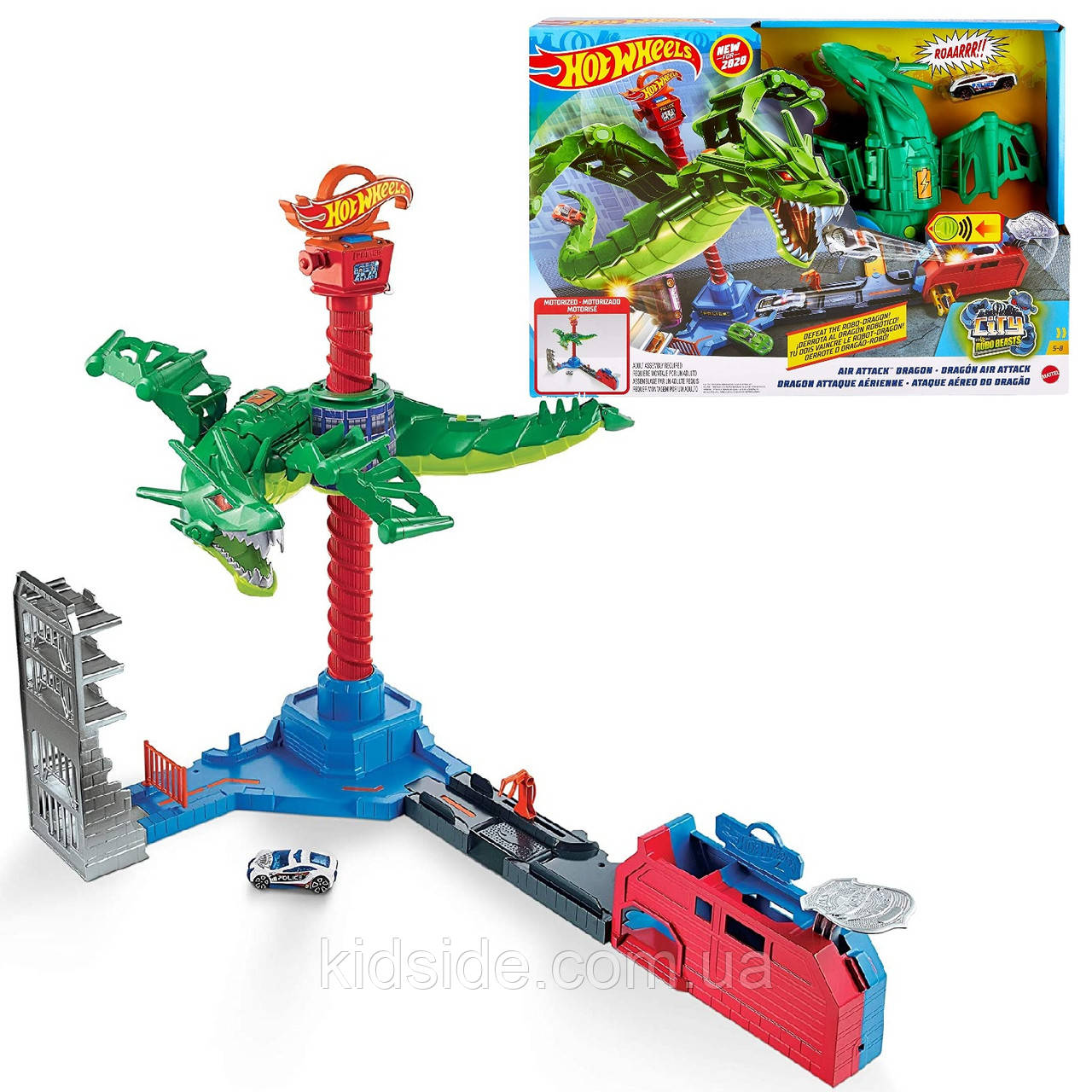 Hot Wheels GJL13 Air Attack Dragon Автотрек Хот Вілс Повітряна атака дракона Пошкоджено коробку