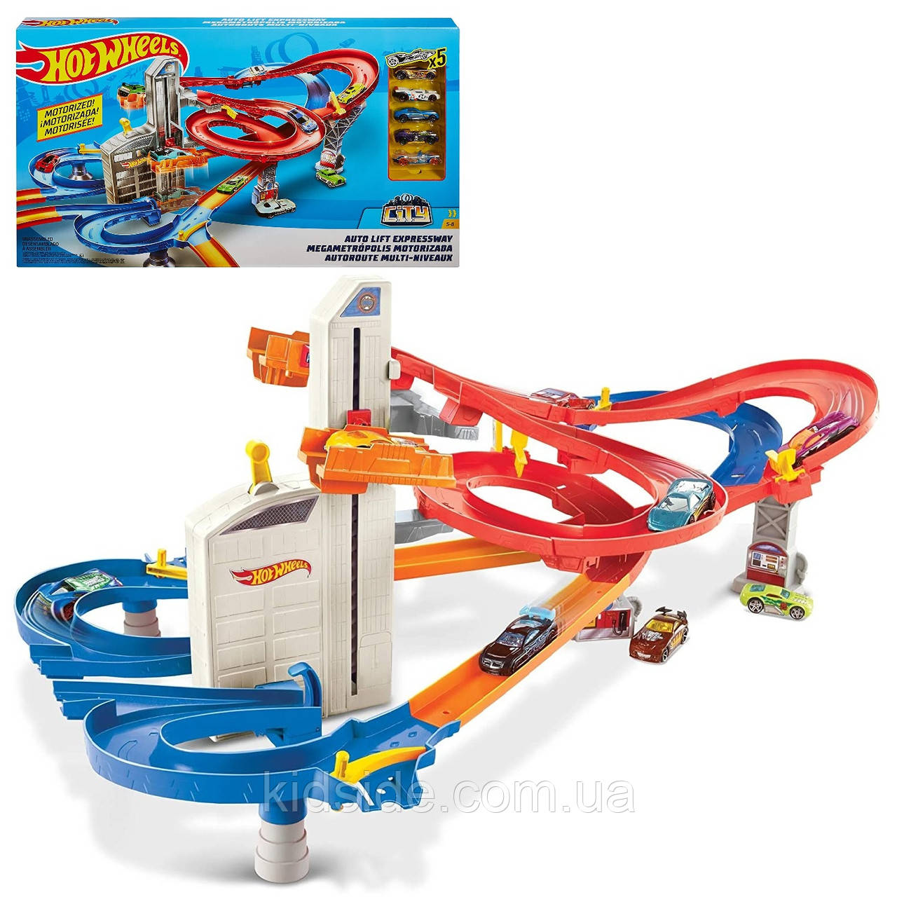 Hot Wheels FXN21 Auto Lift Expressway Трек Хот Вілс Швидкісний ліфт