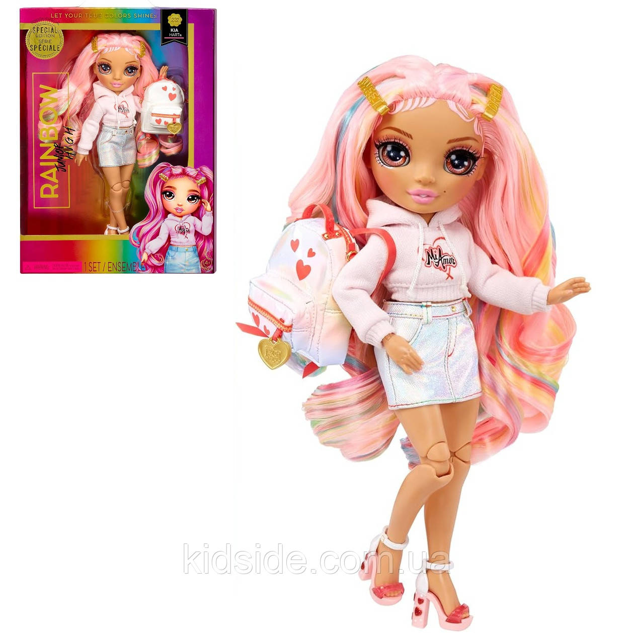 Rainbow High Junior High Kia Hart 590781 Лялька Рейнбоу Хай Кіа Харт