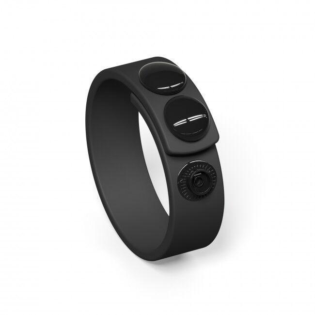 Регульоване ерекційне кільце на кнопках Love To Love HERO RING - BLACK ONYX Bomba💣, фото 1