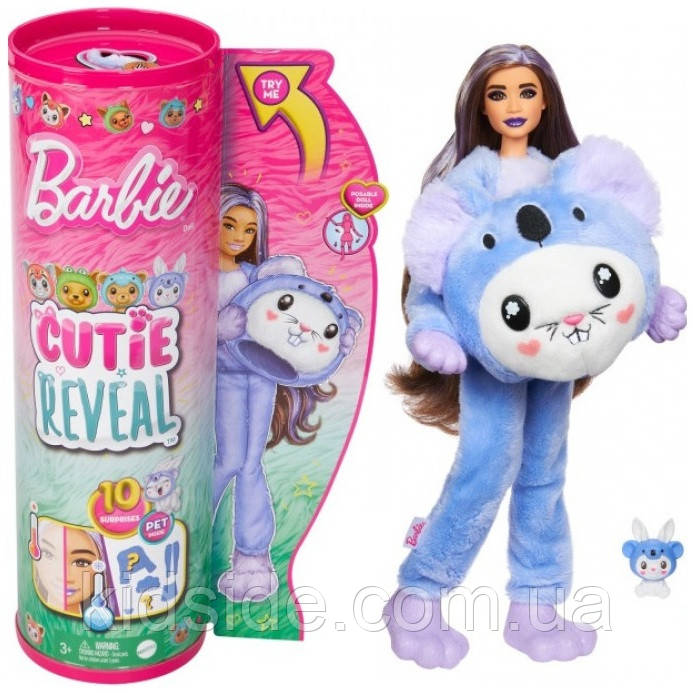 Barbie Cutie Reveal HRK26 Лялька Барбі Сюрприз Чудове комбо Кролик у костюмі коали