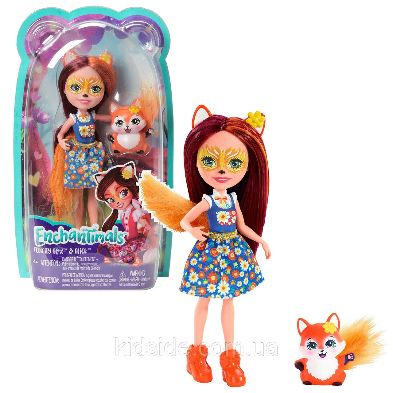 Enchantimals FXM71 Лялька лисиця Фелісіті Лис з вихованцем