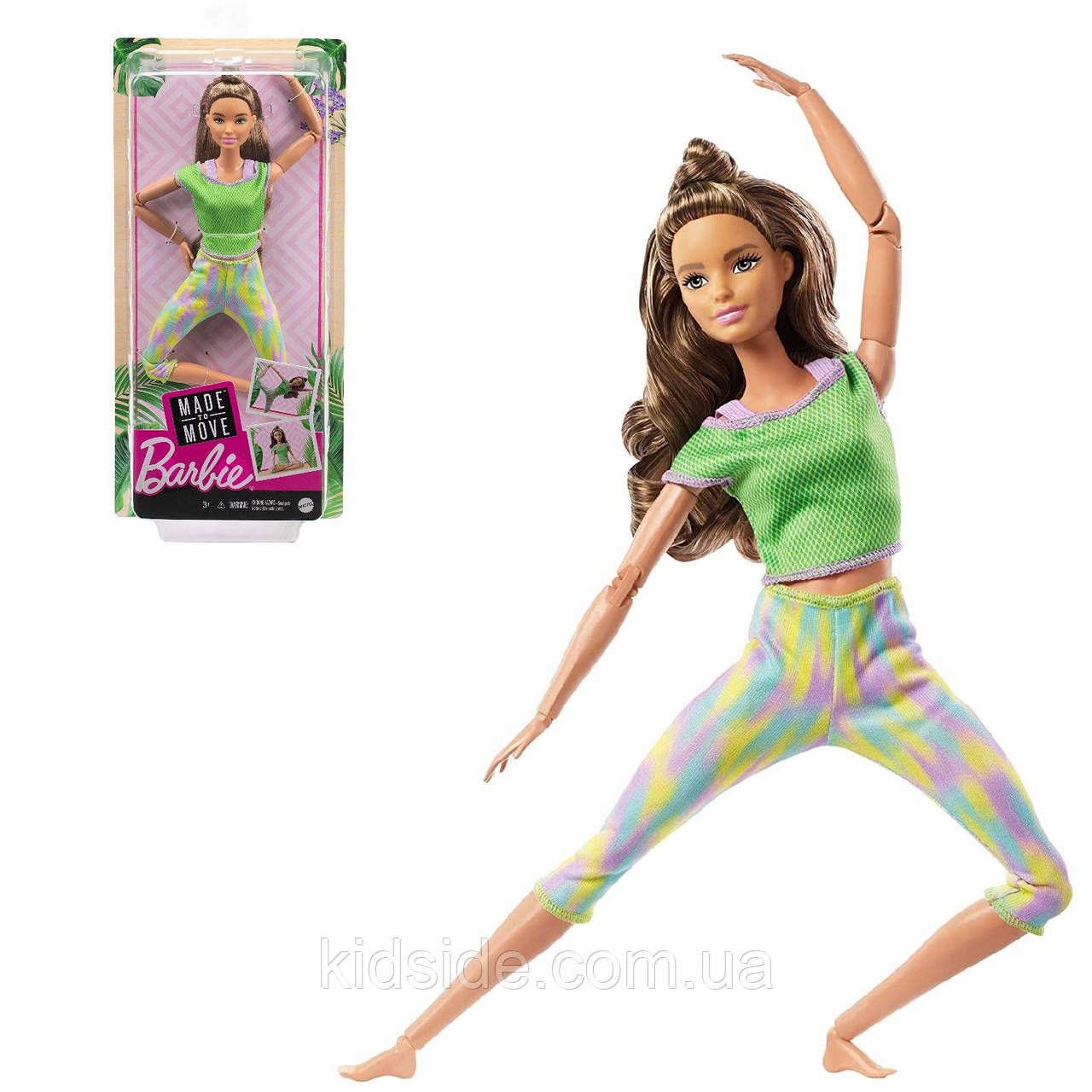 Barbie Made to Move GXF05 Лялька Барбі Рухайся як Я Йога