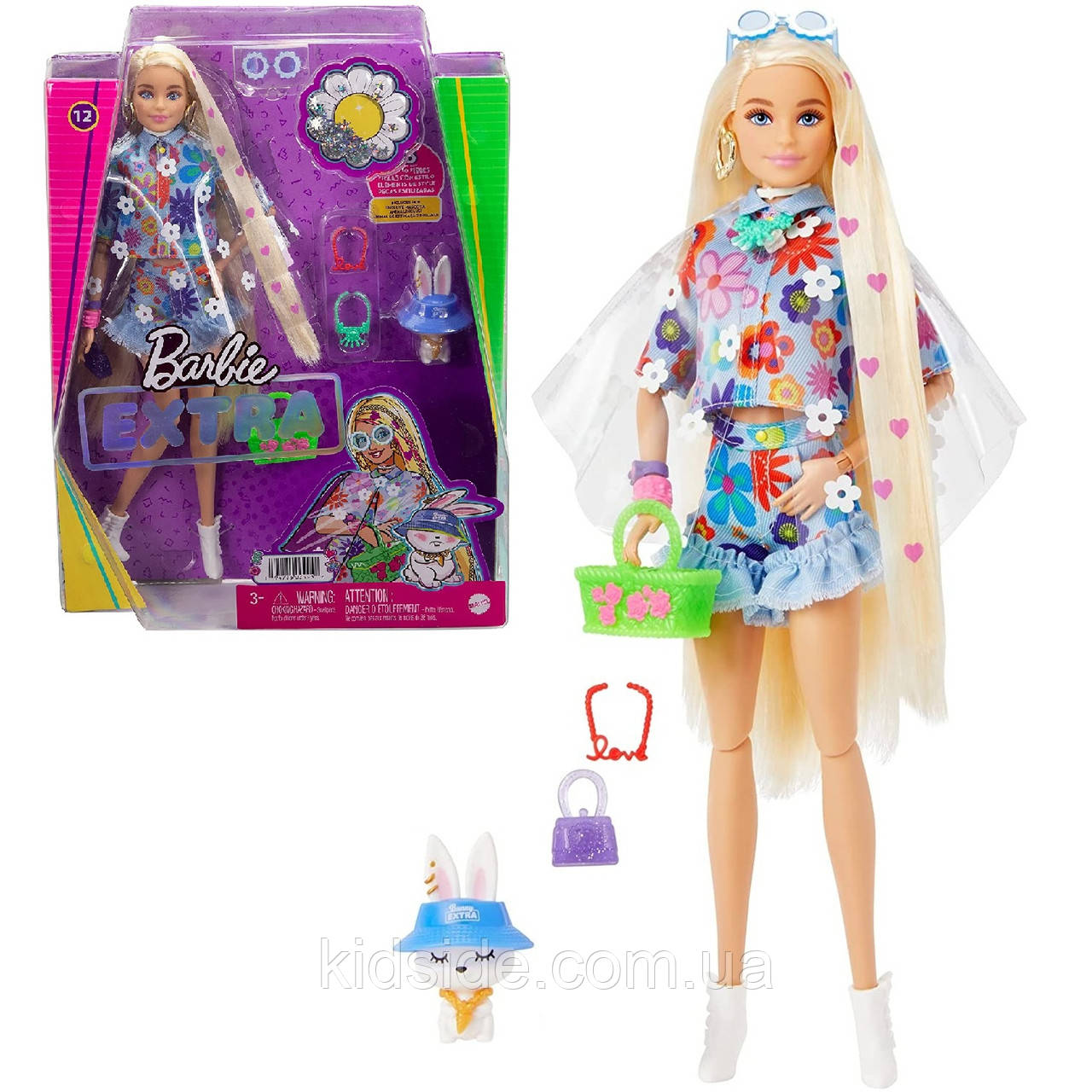 Barbie Extra HDJ45 Лялька Барбі Екстра Блондинка в вбранні з квітковим принтом