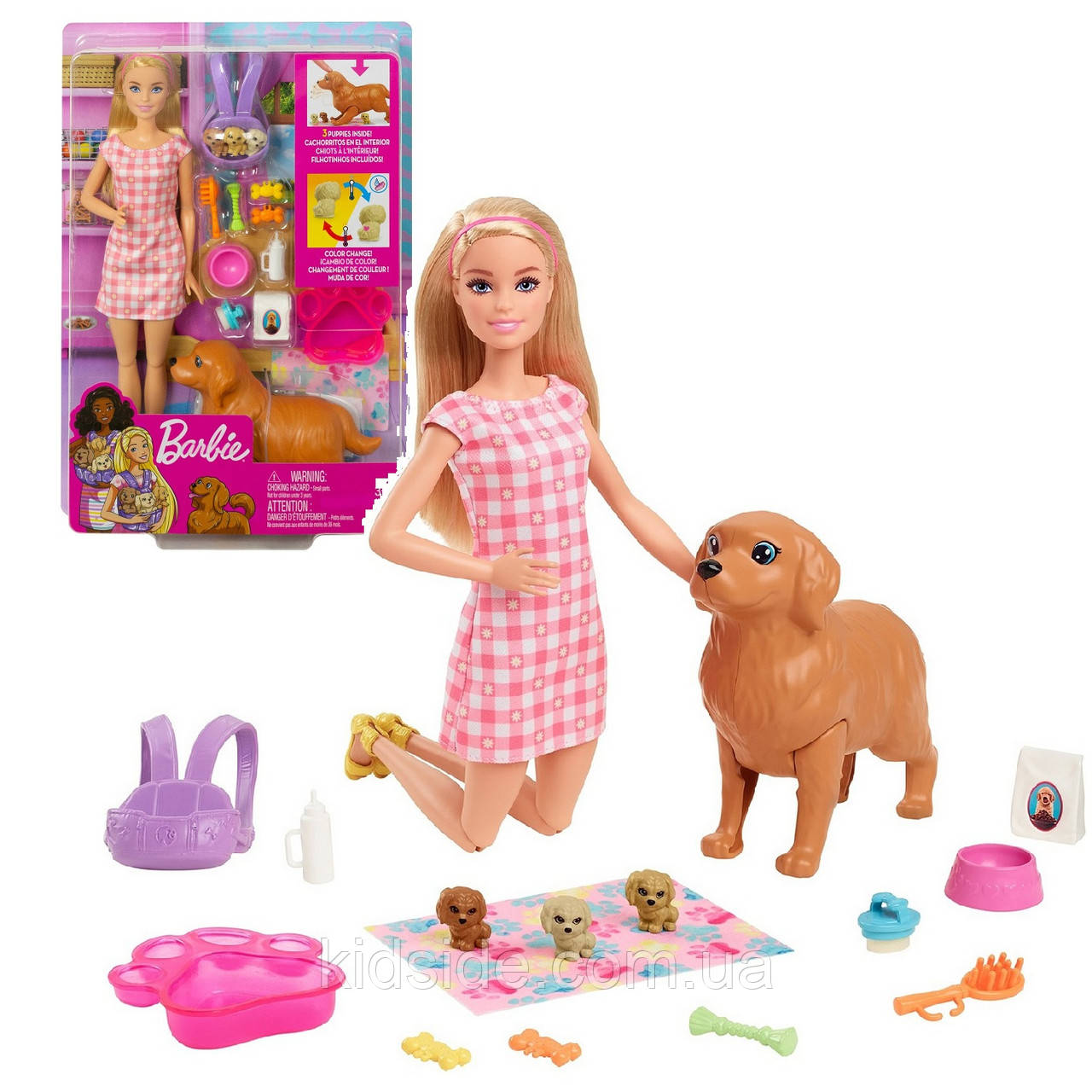 Barbie Newborn Pups HCK75 Лялька Барбі Новонароджені цуценята