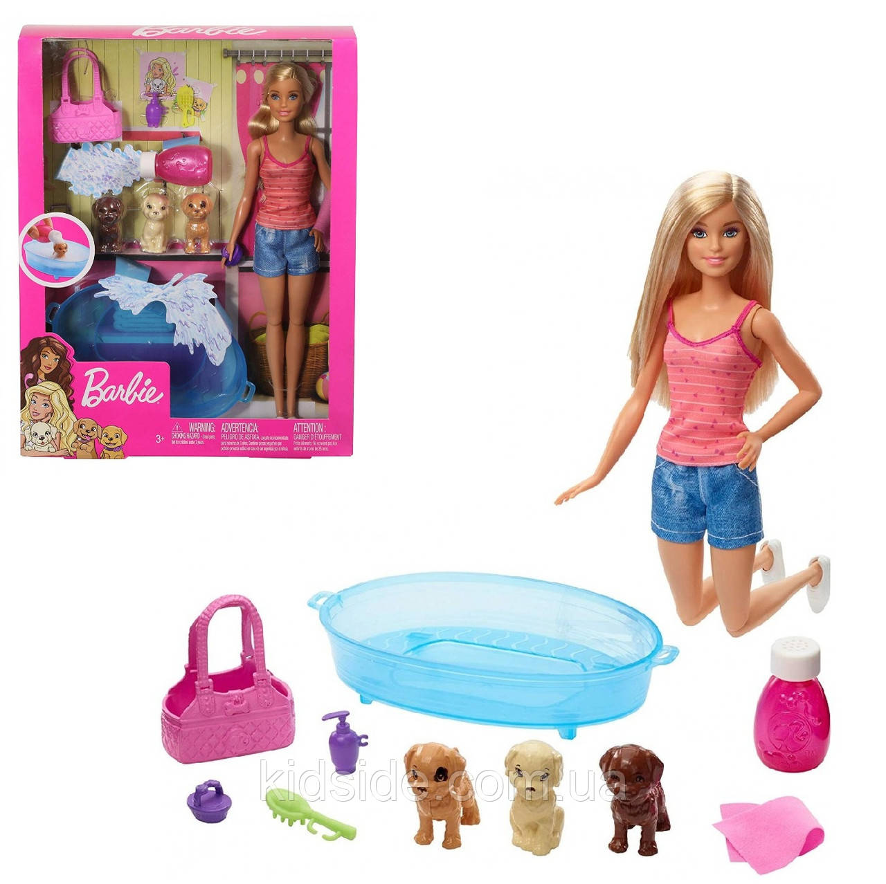 Barbie Pets GDJ37 Лялька Барбі Купання цуценят