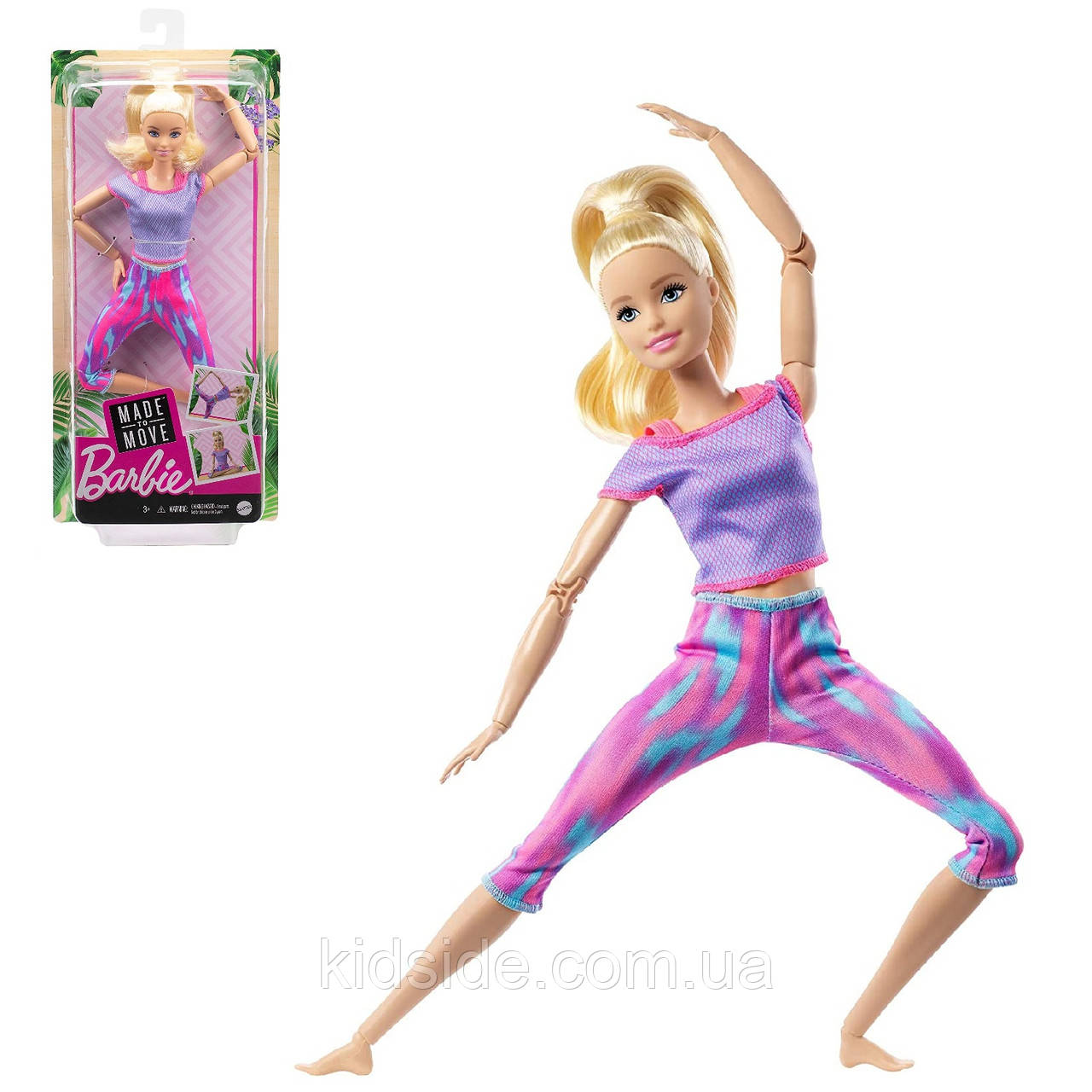 Barbie Made to Move GXF04 Лялька Барбі Рухайся як Я Йога