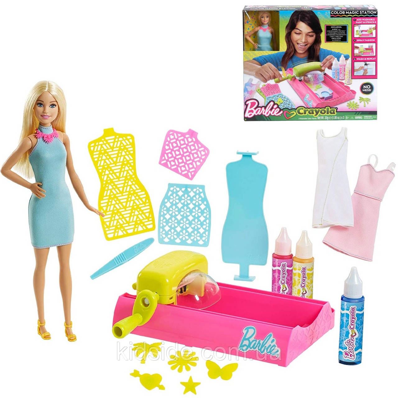 Barbie Crayola Color FPW10 Набір Барбі Фабрика чарівних кольорів